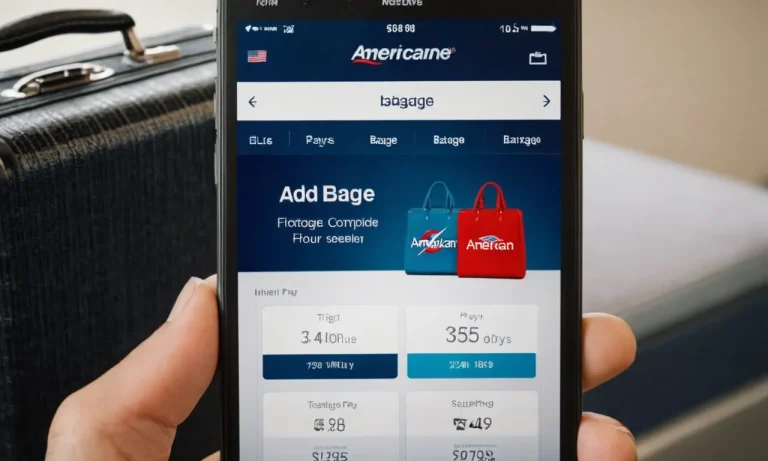 How To Add Baggage On The American Airlines App