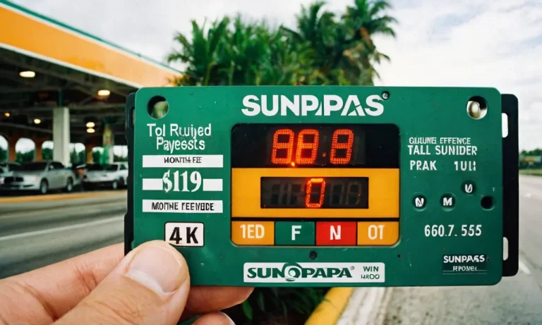 Is There A Monthly Fee For Sunpass?