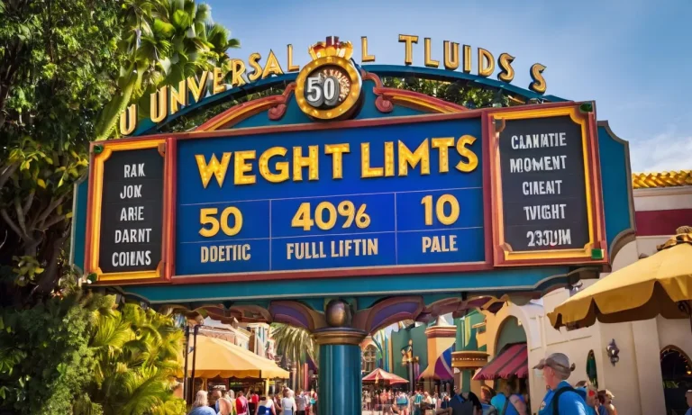 Universal Studios Ride Weight Limits: A Comprehensive Guide
