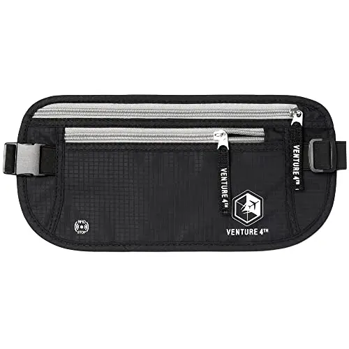 VENTURE 4TH money belt worn discreetly under clothing for anti-theft protection