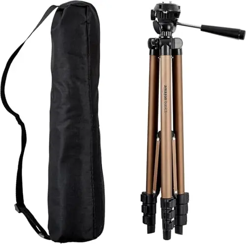 Amazon Basics 50 inch lightweight portable camera tripod stand with carry bag