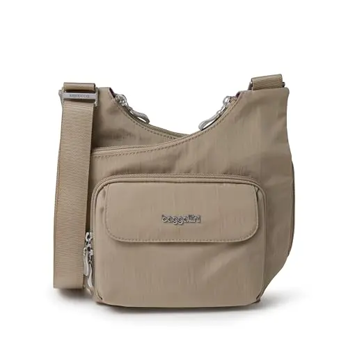 Baggallini Criss Cross handbag showing crossbody style and multiple compartments