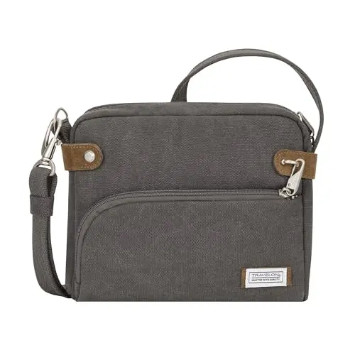 Travelon Heritage Crossbody Bag showing vintage design and security features