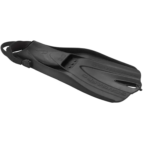 SCUBAPRO GO Travel Fin showing compact design and bungee strap