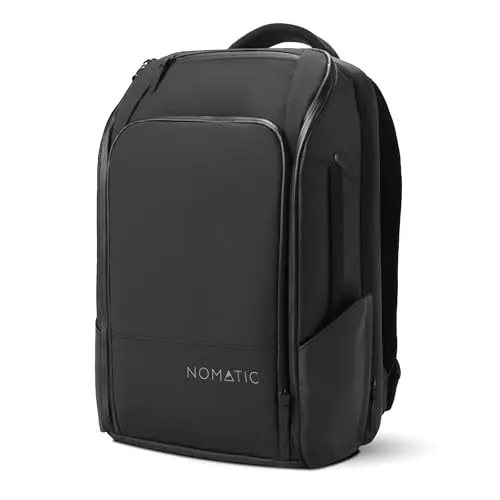 Nomatic expandable travel backpack showing organization features