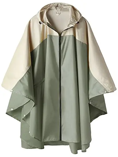 SaphiRose standard rain poncho in light green color