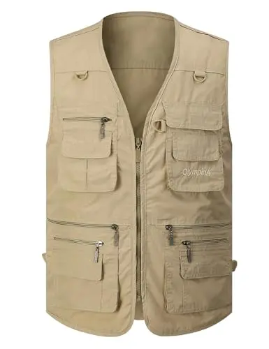 Gihuo utility vest with multiple pockets for outdoor activities