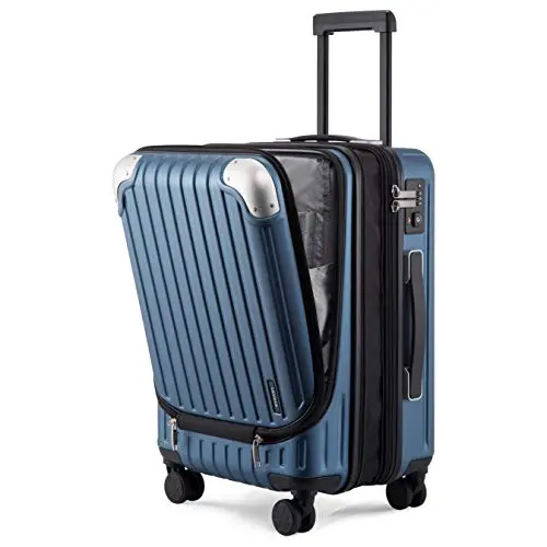 LEVEL8 Grace 20-inch expandable hard-sided carry-on luggage with laptop compartment