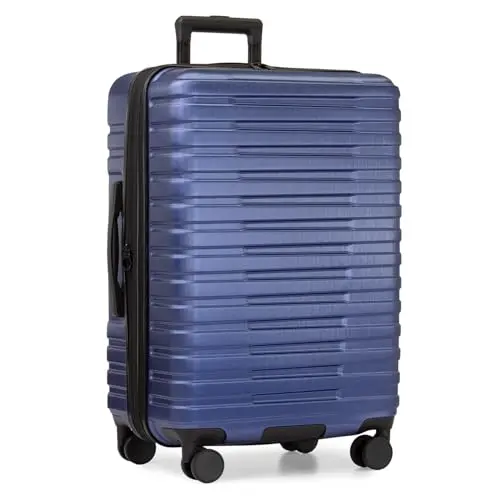 U.S. Traveler Boren polycarbonate hardside luggage in navy blue