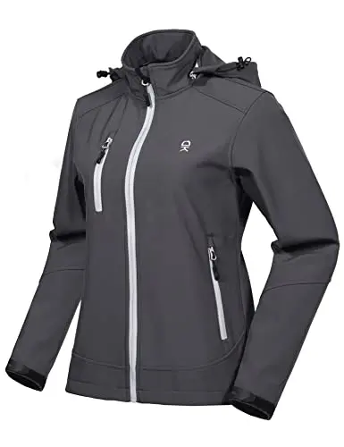 Little Donkey Andy softshell jacket with removable hood for women