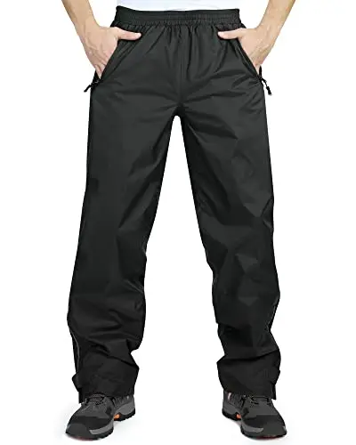 33,000ft men's waterproof rain pants with reflective details