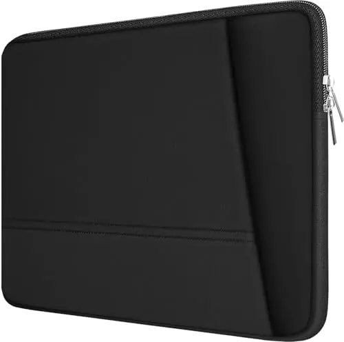 TEDNETGO Laptop Sleeve in black with front pocket