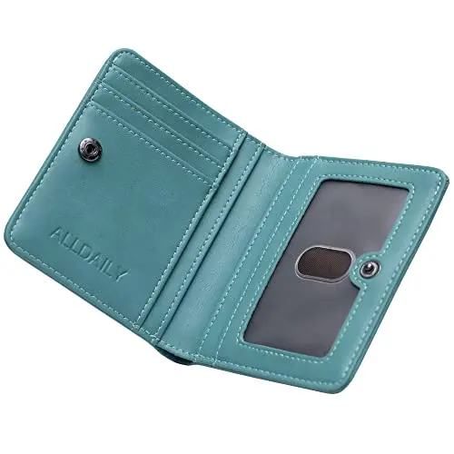 Alldaily small slim RFID wallet for women in blue