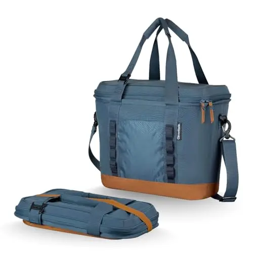 CleverMade Pacifica collapsible cooler with shoulder strap and bottle opener