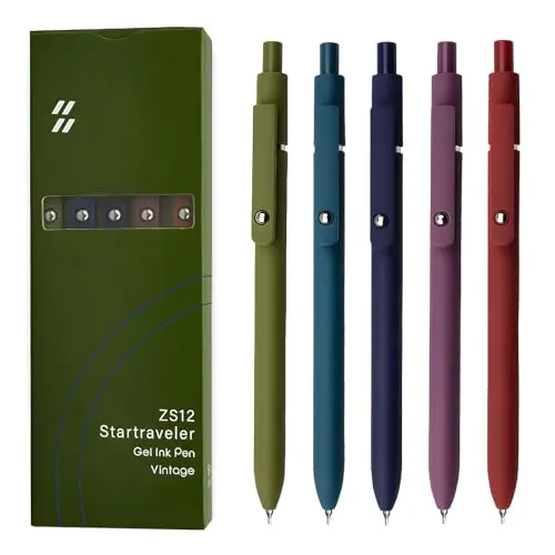 UIXJODO gel pens set in vintage colors with silicone grip
