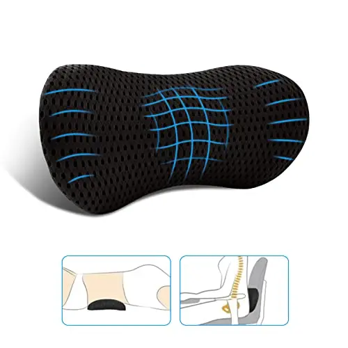 FOUSUPDT memory foam lumbar support pillow for office chair and car seat