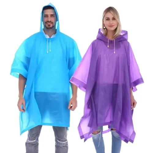 RUISHYY reusable EVA rain poncho set