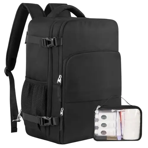 Sinaliy travel backpack showing wet/dry compartments and hidden shoulder straps