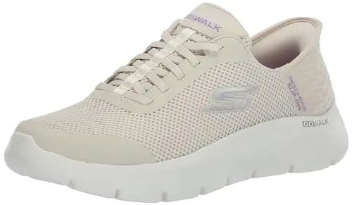 Skechers Women's Go Walk Flex slip-on walking shoes in off-white