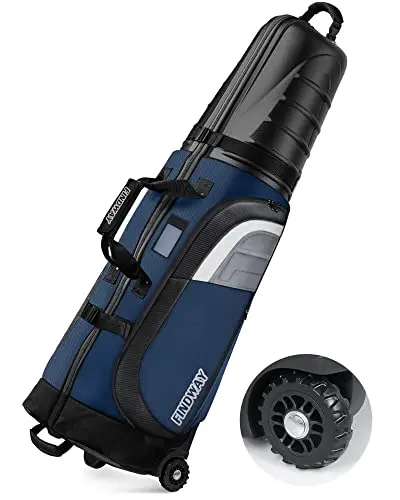 Findway golf travel bag with ABS hard case top and wheels