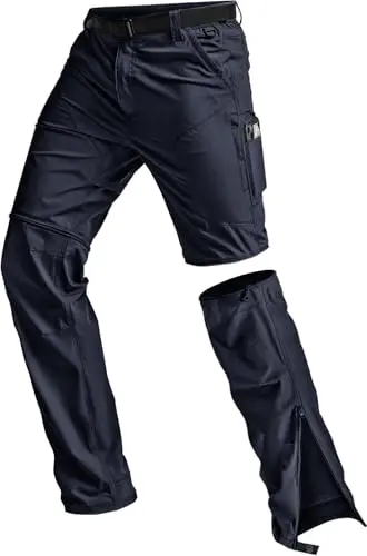 CQR Men's Convertible Cargo Tactical Pants with zip-off legs