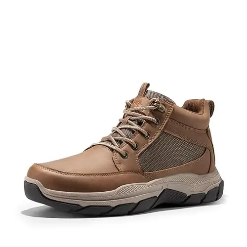NORTIV 8 men's lightweight chukka ankle boots in light brown
