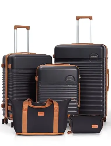 CONCEPTEN 5-piece luggage set with hardshell suitcases