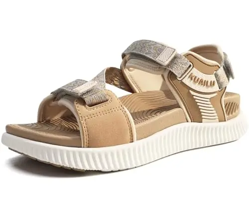 KuaiLu orthopedic sandals with memory foam and adjustable suede straps