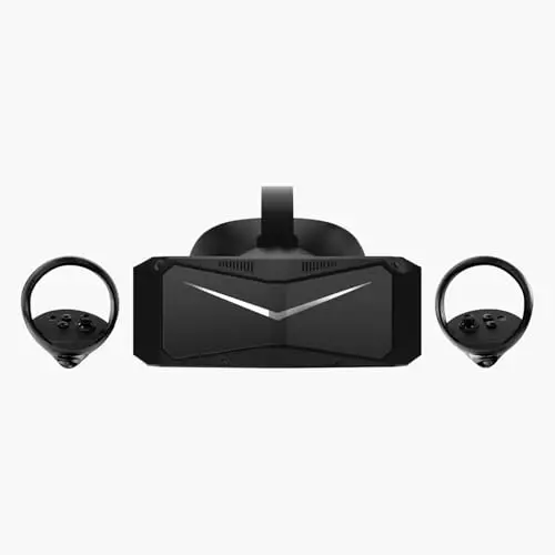 Pimax Crystal Light Prime VR headset with 8K QLED display for flight simulation