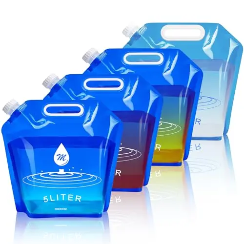 SOCATER foldable water container bags for camping and hiking