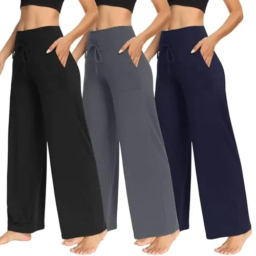 TNNZEET women's wide leg pants in multiple colors with soft fabric and pockets