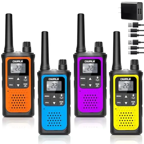 DURLK multi-color walkie talkies with LCD display