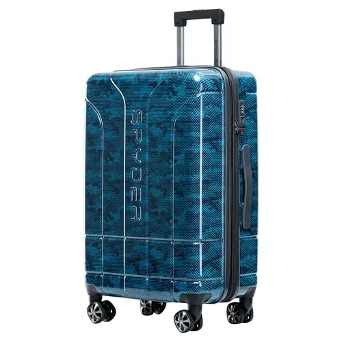 Spyder Matrix blue expandable hardside luggage with spinner wheels