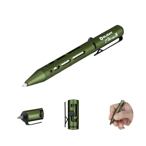 OLIGHT O'Pen Mini 2 in OD green with bolt action