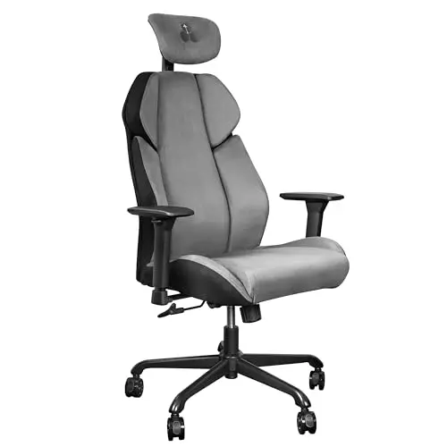 Honeycomb Lima Flight Simulator Chair in grey color with adjustable armrests and headrest