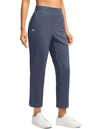 G Gradual Petite Ankle Pants in dusty blue with deep pockets