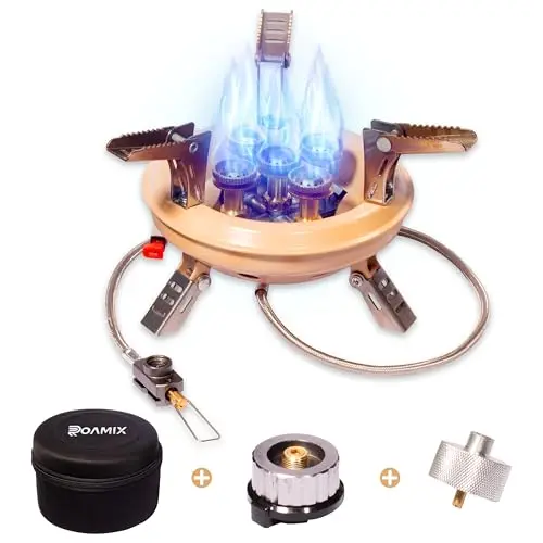 Roamix multi-fuel portable camping stove with carrying case