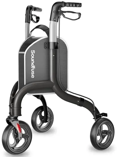 Soundfuse 3 wheel walker lightweight and foldable for travel mobility