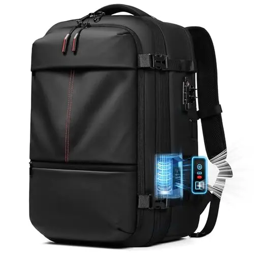 IKYWT large capacity vacuum backpack with built-in USB pump and expandable design
