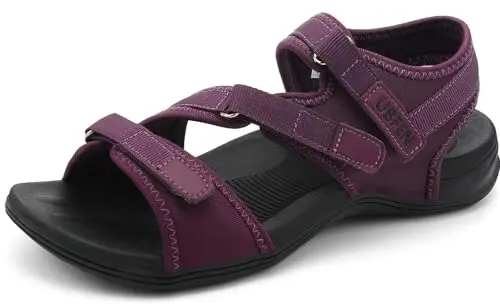 UBFEN hiking sandals with three adjustable straps and textured footbed