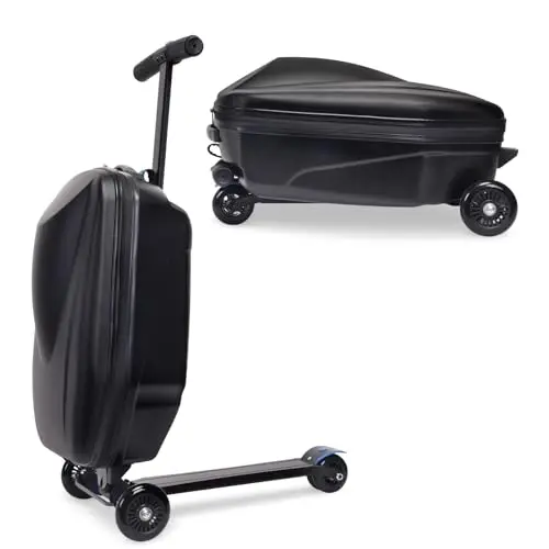 GHSY 2-in-1 scooter suitcase with foldable design and hardshell