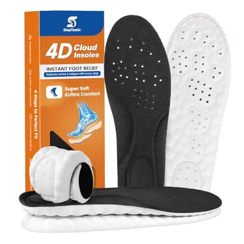 StepTastic memory foam insoles for hiking and standing
