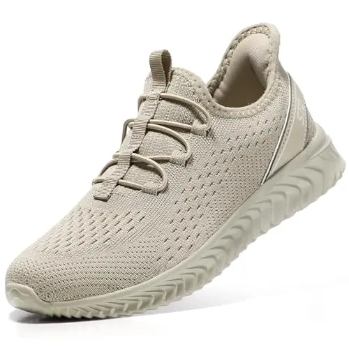 STQ women's slip-on orthopedic shoes in taupe color