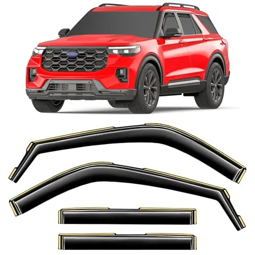 CZShiYue in-channel window rain guards on Ford Explorer